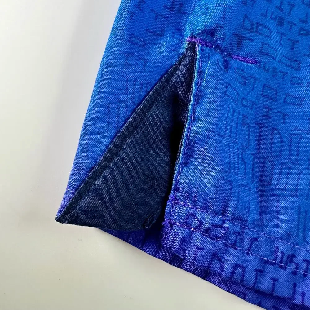 Nike Men's Large Blue Ombre Just Do It Swoosh Patch Swim Trunks Shorts Mesh